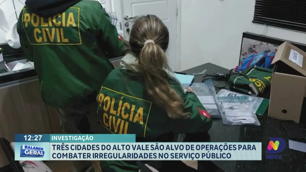 Três cidades do Alto Vale são alvo de operações para combater irregularidades no serviço público