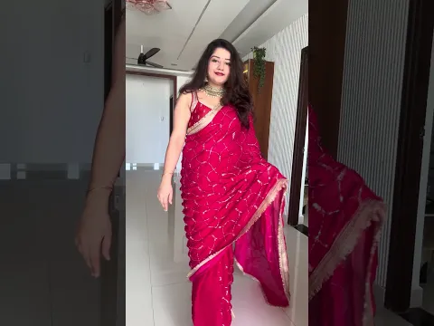 Bridal saree for karwachauth / festivals #magentasaree #festivelook