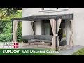 Sunjoy 10x12 Wall Mounted Metal Gazebo Backyard Gazebo Ideas