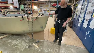 The rudder axis a 50 mm steel pipe mock up. Results exceeding expectations.