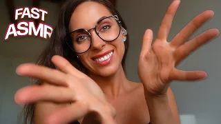 ASMR hypnotizing fast aggressive hand movements and Mouth SOUNDS for 100 tingles