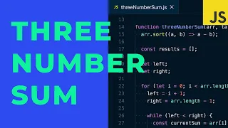 Three number sum Algorithm Interview question Javascript