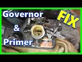 Briggs 3 5hp Flat Head Throttle Speed RPM Governor Adjustment Carb Primer Not Working - FIX