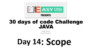 Day 14 Scope 30 days of code Challenge Hackerrank in JAVA
