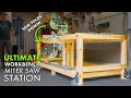 Garage WORKBENCH MITER SAW Station OUTFEED Table Combo Build Part 1