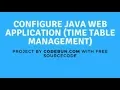 Timetable management Java web application using Maven jsp servlet mysql project configuration