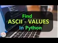 How to find ASCII values of alphabets characters in python character to number tamil hacks