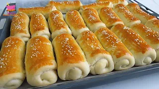 Peynir dolgulu rulo hamur. Pamuk kadar yumuşak, bulut kadar beyaz.