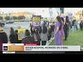 Kaiser Permanente workers strike outside Anaheim Medical Center in Orange County