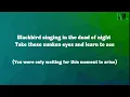 Blackbiird - Beyoncé(lyrics)