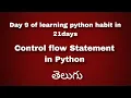 Control flow Statement in Python