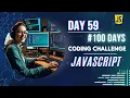 Day 59 Swapping Values Using a Temporary Variable 100 Days of JavaScript Coding Challenge