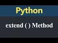 extend Method in Python Hindi