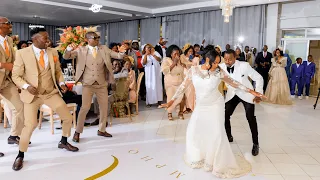 zimbabwean wedding lit reception entrance dance