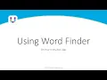 How To Use Word Finder on Your Unity AAC App