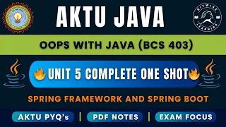 OOPS with Java complete Unit 5 Spring Framework Spring Boot BCS-403 AKTU complete theory pyq
