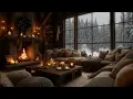 Lagu Peaceful Winter by the Cabin ❄️ Gentle Piano, Snowfall \u0026 Cozy Fireplace for Calm \u0026 Focus