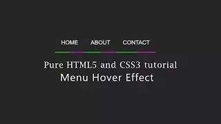 Awesome Css Menu Hover Effect - Html5 Css3 Hover Effect Tutorial