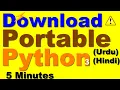 Download Portable Python 3 and Write Hello World Program in Less Than 10 Minutes CS Helpline URDU