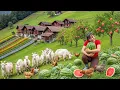Beautiful Countryside Life: Daily Harvesting of Watermelons and Vegetables and Livestock Care