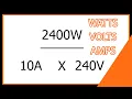 How to Calculate Watts Amps Volts Simple Electrical Guide
