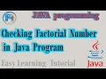 Checking Factorial Number in Java Program Easy Bangla Tutorial