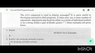 UNIX basic commands Echo command Unix