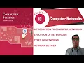 NCERT CLASS 12 CHAPTER 10 Computer Network Evolution of Networking Network Types Devices