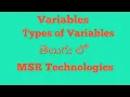 What is variable in java with telugu explanation