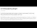 Scroll Up jQuery Plugin jQuery