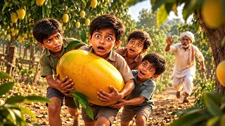 “इतना बड़ा आम! 😱🥭 बच्चों ने पहली बार देखा ऐसा नज़ारा”