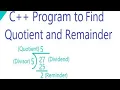 C C Program to Find Quotient and Remainder by using Dividend and Divisor