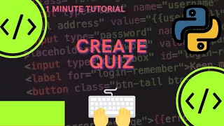 Multiple Choice quiz in Python program in description