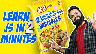 Variables in JavaScript 2 Minute JS JavaScript Tutorial in Hindi Part 02