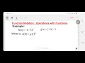 Operations with Function Notation Addition and Subtraction
