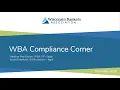 WBA Compliance Corner December 2023