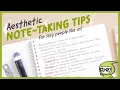 Aesthetic Note-taking Tips For Lazy People Like Us