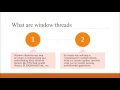 Windows Threads Project Presentation CS410