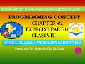OAVS CLASS 8th COMPUTER CHAPTER 2 EXERCISE CONCEPT 2 EXCERCISE 1