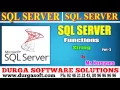 Sql Server tutorial onlinetraining string functions Part-3 by Narayana