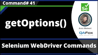 getOptions Command - Selenium WebDriver