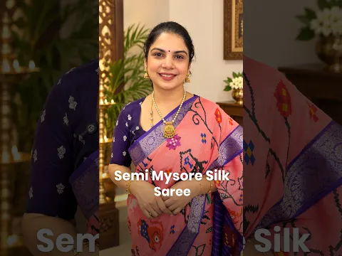 Semi Mysore Silk Saree | templedesigner.com
