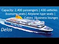 Download Lagu Blue Star Ferries DELOS -detail explanation, airplane type seats, economy seats | Santorini, Greece.