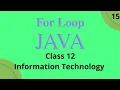 For loop in java Class 12 information technology term 2 Saral Programming