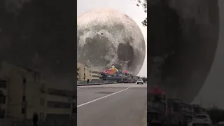 تخيل القمر ينزل على الارض شائع على يوتيوب  تخيل القمر ينزل على الارض شائع على يوتيوب