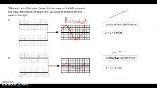 waves interference - worksheet solutions for 10th grade