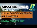 Missouri Driver Guide 2024 - Full Concise Overview RoadReadyRecaps