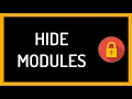 Hiding a Module Content Area in Blackboard