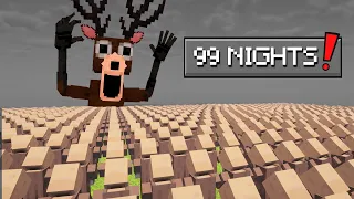 Can Villagers Survive 99 Nights In The Forest - Minecraft Animation