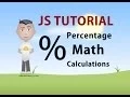 Percent Math Calculations Programming JavaScript Tutorial